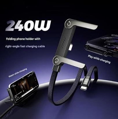 STANDCORD™ | Zéro Gêne, Support Intégré & Charge Rapide